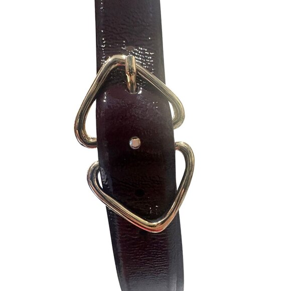 B-Low The Belt Livia Gloss Belt in Burgundy Fig and Gold main image 10